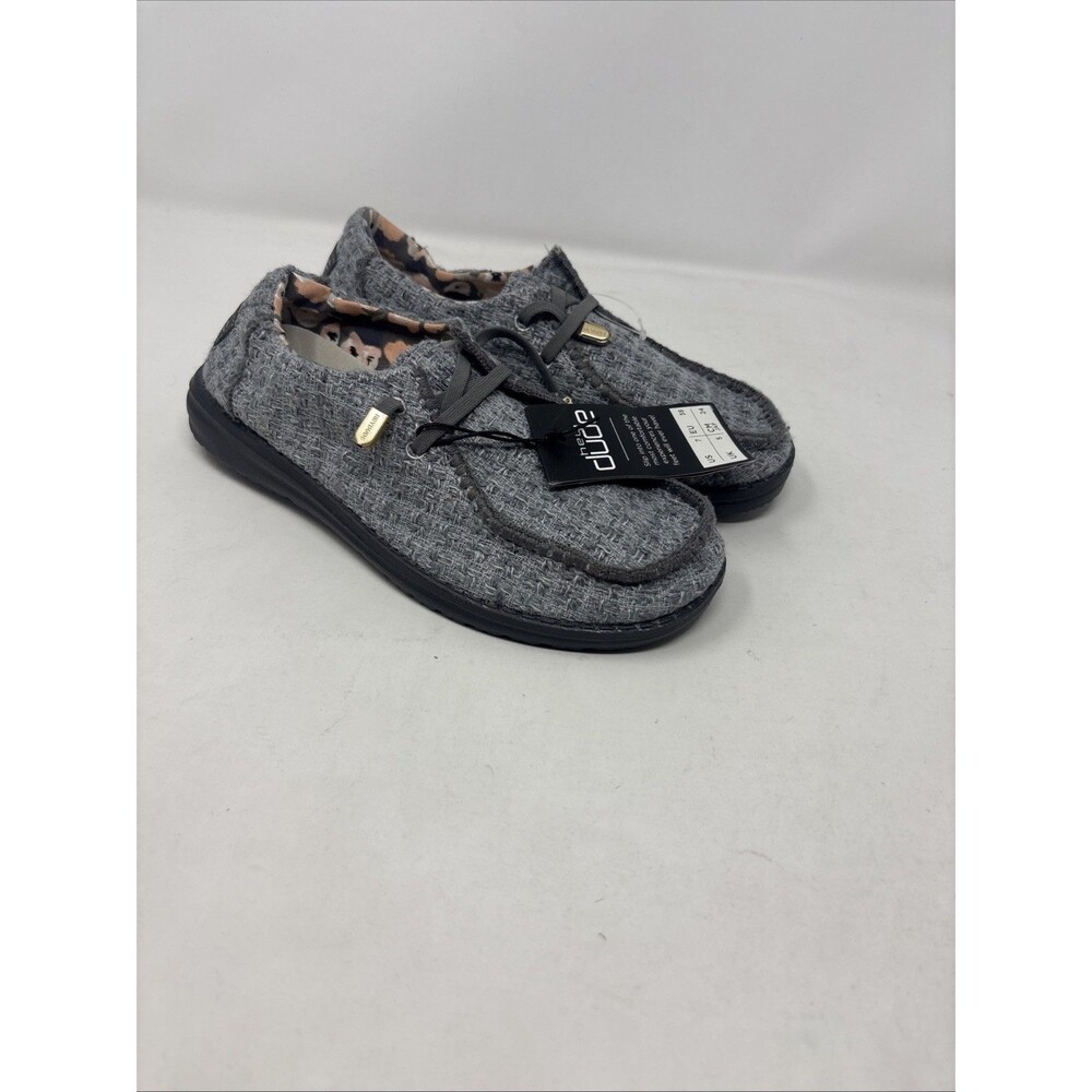 HEYDUDE Wendy Woven Cinder Gray Slip On Loafers Women’s Size 7 NWT